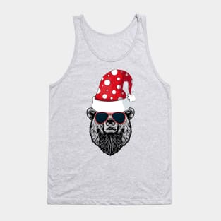 Santa Bear Gift/ Beary Christmas/ Bear Christmas Animal Tank Top